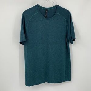 Lululemon Metal Vent Tech shirt top short sleeve blue Live in Practice men Large